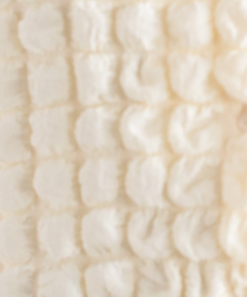 mysty woman(ミスティウーマン)の「ポコポコシャーリングカーディガン 157816(カーディガン/ボレロ・レディース・ブラック/グレイッシュブルー/アイボリー・FREE)」の7枚目の写真