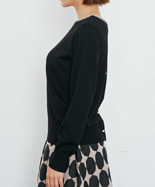 Tiara（ティアラ）の「2WAYパールニットカーディガン（カーディガン/ボレロ・レディース・チャコールグレー/ブラック/アイボリー・FREE）」の8枚目の写真