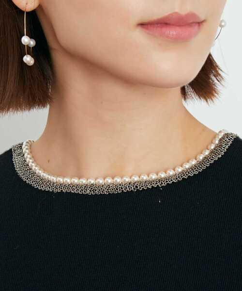 Tiara（ティアラ）の「2WAYパールニットカーディガン（カーディガン/ボレロ・レディース・チャコールグレー/ブラック/アイボリー・FREE）」の11枚目の写真