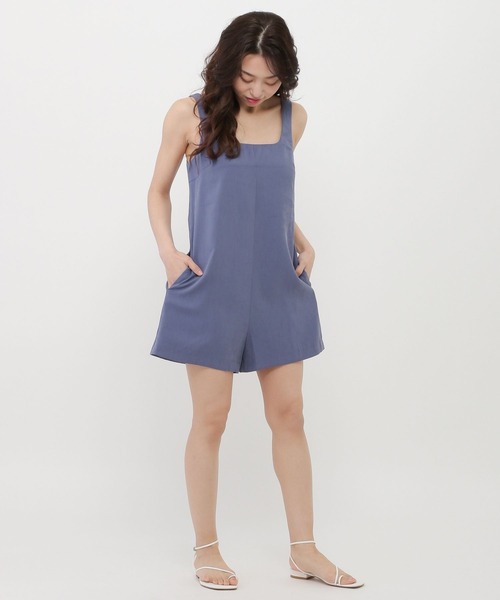Love,Bonito(ラブボニート)の「エミー リラックスロンパース(つなぎ/オールインワン・レディース・ブラック/ブルー・SMALL/LARGE/MEDIUM)」の3枚目の写真