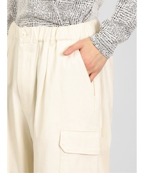 semantic design（セマンティックデザイン）の「ストレッチ ワイドカーゴパンツ（カーゴパンツ・メンズ・カーキ/ブラック/アイボリー・LARGE/MEDIUM）」の8枚目の写真