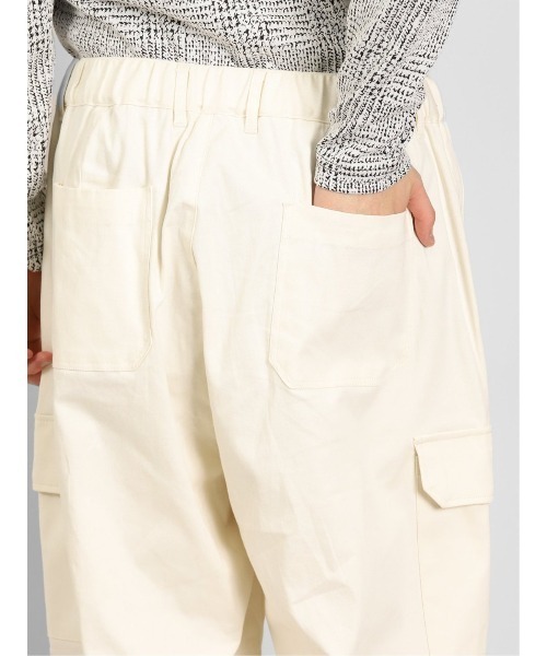 semantic design（セマンティックデザイン）の「ストレッチ ワイドカーゴパンツ（カーゴパンツ・メンズ・カーキ/ブラック/アイボリー・LARGE/MEDIUM）」の18枚目の写真