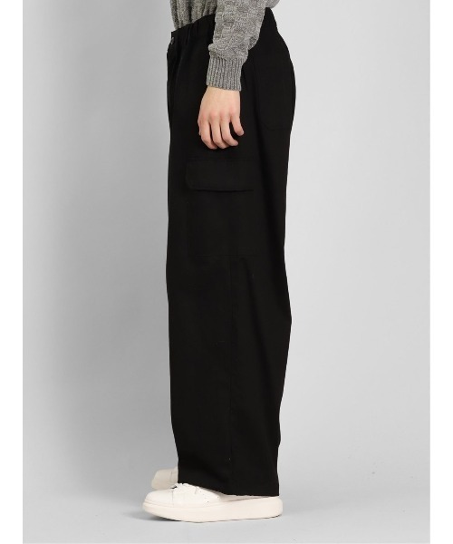 semantic design（セマンティックデザイン）の「ストレッチ ワイドカーゴパンツ（カーゴパンツ・メンズ・カーキ/ブラック/アイボリー・LARGE/MEDIUM）」の11枚目の写真