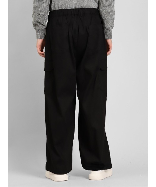 semantic design（セマンティックデザイン）の「ストレッチ ワイドカーゴパンツ（カーゴパンツ・メンズ・カーキ/ブラック/アイボリー・LARGE/MEDIUM）」の9枚目の写真