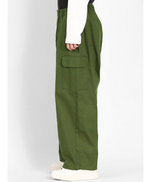 semantic design（セマンティックデザイン）の「ストレッチ ワイドカーゴパンツ（カーゴパンツ・メンズ・カーキ/ブラック/アイボリー・LARGE/MEDIUM）」の15枚目の写真