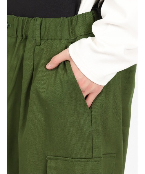 semantic design（セマンティックデザイン）の「ストレッチ ワイドカーゴパンツ（カーゴパンツ・メンズ・カーキ/ブラック/アイボリー・LARGE/MEDIUM）」の14枚目の写真