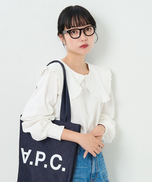 FREAK'S STORE（フリークスストア）の「フリル丸襟カットロンTEE（Tシャツ/カットソー・レディース・オフホワイト/ブラック/オリーブ/その他・ﾌﾘ-）」の2枚目の写真