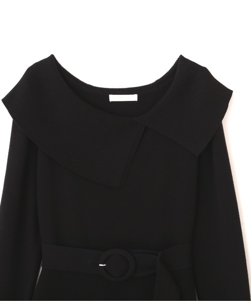 PROPORTION BODY DRESSING（プロポーションボディドレッシング）の「レトロカラークラシカルニットワンピース / 1212240512（ワンピース・レディース・ベージュ/ブルー/ブラック・SMALL/MEDIUM）」の16枚目の写真