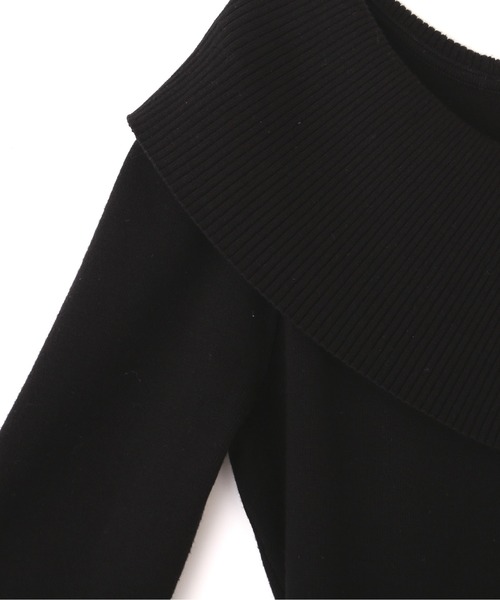 PROPORTION BODY DRESSING（プロポーションボディドレッシング）の「レトロカラークラシカルニットワンピース / 1212240512（ワンピース・レディース・ベージュ/ブルー/ブラック・SMALL/MEDIUM）」の17枚目の写真