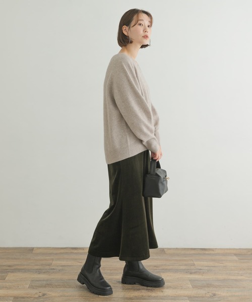F by ROSSO(エフバイロッソ)の「F by ROSSO ベロアマーメイドスカート(スカート・レディース・カーキ/イエロー・38/36)」の6枚目の写真