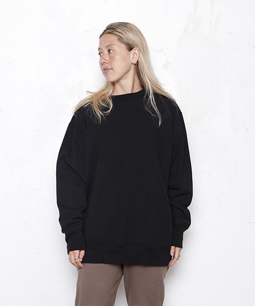 WALLA WALLA SPORT(ワラワラスポーツ)の「13oz BIG SWEAT / 13オンス ビッグ スウェット(スウェット・メンズ・ネイビー/グレー/レッド/ブラック/ミント/バイオレット/ピンク/ライラック/オレンジ・MEDIUM)」の2枚目の写真