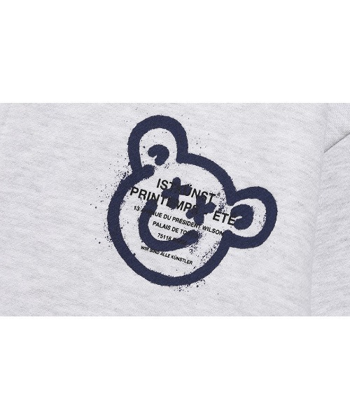 ISTKUNST（イストクンスト）の「A'GEM/9 × .kom『ISTKUNST/イストクンスト』BEAR & SMILEY HOOD ZIP UP/ベアロゴスマイル ジップアップパーカー（パーカー・レディース・ブラック/ライトグレー・L/M）」の16枚目の写真