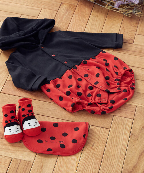 COMME CA ISM(コムサイズム)の「昆虫 長袖ロンパース(70・80cm)(ロンパース・キッズ・レッド/イエロー・70cm/80cm)」の13枚目の写真