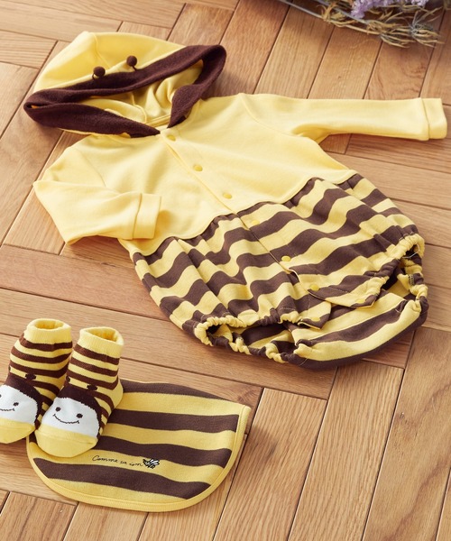 COMME CA ISM(コムサイズム)の「昆虫 長袖ロンパース(70・80cm)(ロンパース・キッズ・レッド/イエロー・70cm/80cm)」の3枚目の写真