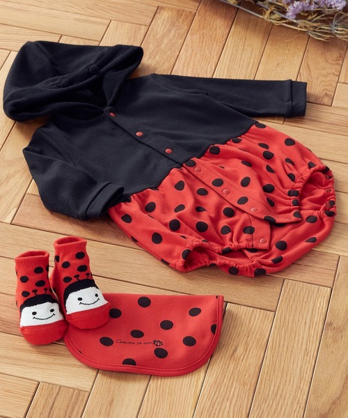 COMME CA ISM(コムサイズム)の「昆虫 長袖ロンパース(70・80cm)(ロンパース・キッズ・レッド/イエロー・70cm/80cm)」の5枚目の写真