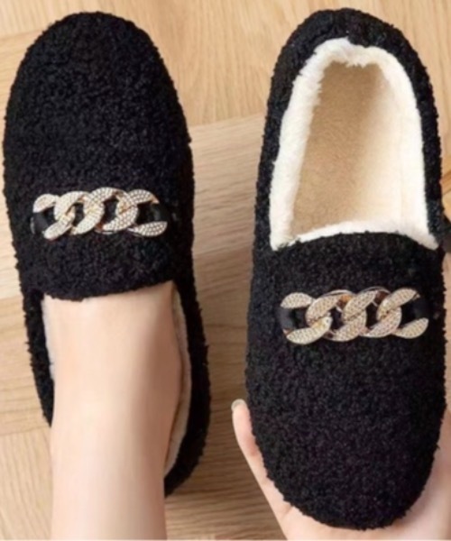 Burner(バーナー)の「【OKUOKU 0909】ボア ビットローファー oku-shoes-124-6(ローファー・レディース・ブラック/ベージュ/アイボリー/ブラック系その他/ホワイト系その他/ベージュ系その他・40/36/38)」の4枚目の写真
