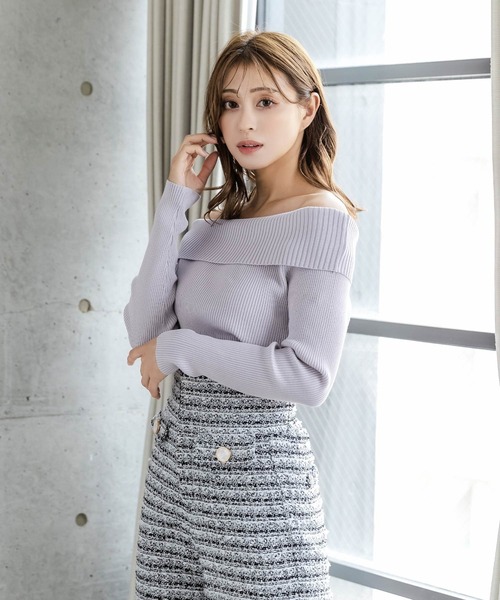 Julia Boutique(ジュリアブティック)の「ツイードストレートパンツ/22534(その他パンツ・レディース・ブラック/グレー・ONE)」の4枚目の写真