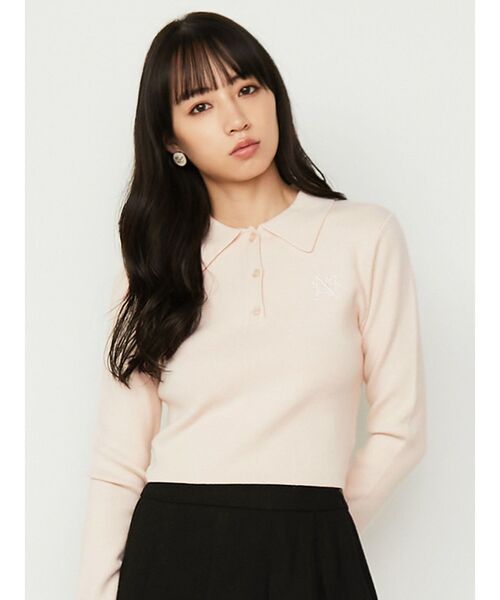 CALNAMUR（カルナムール）の「タイトニットポロ（ニット/セーター・レディース・ベージュ/ブルー/ブラウン・FREE）」の11枚目の写真