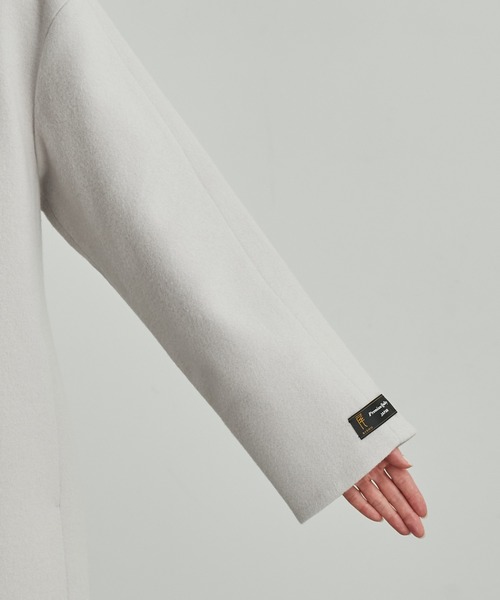ROPE' PICNIC(ロペピクニック)の「JAPAN FABRIC/ウール混バックタックノーカラーコート(その他アウター・レディース・ブラック/グレー系その他/キャメル/ラベンダー・38)」の11枚目の写真