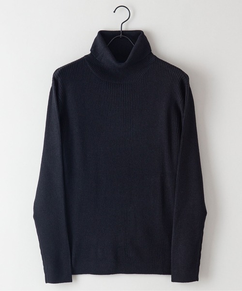 Blue Standard (ブルースタンダード)の「【BLUE STANDARD/ブルースタンダード】ストレッチ リブニット タートルネックセーター(ニット/セーター・メンズ・ホワイト/ブラック/チャコールグレー・LARGE/MEDIUM/X-LARGE)」の6枚目の写真