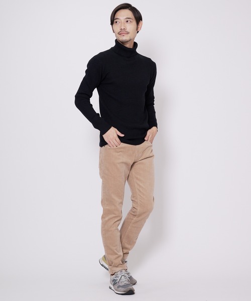 Blue Standard (ブルースタンダード)の「【BLUE STANDARD/ブルースタンダード】ストレッチ リブニット タートルネックセーター(ニット/セーター・メンズ・ホワイト/ブラック/チャコールグレー・LARGE/MEDIUM/X-LARGE)」の20枚目の写真