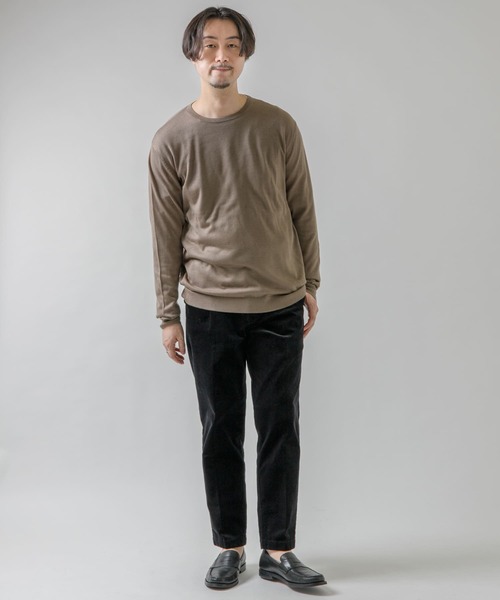 URBAN RESEARCH ROSSO MEN(アーバンリサーチロッソメン)の「『一部WEB限定カラー』『UR TECH』 ハイゲージクルーネックニット(ニット/セーター・メンズ・ネイビー/グレー系その他/ブラック/パープル系その他・LARGE/X-LARGE/MEDIUM)」の11枚目の写真