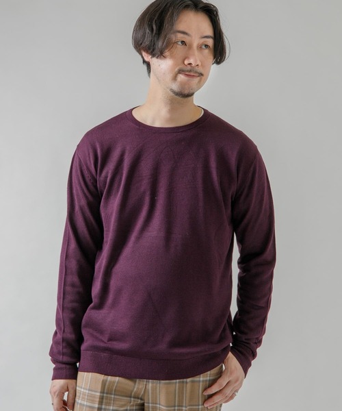 URBAN RESEARCH ROSSO MEN(アーバンリサーチロッソメン)の「『一部WEB限定カラー』『UR TECH』 ハイゲージクルーネックニット(ニット/セーター・メンズ・ネイビー/グレー系その他/ブラック/パープル系その他・LARGE/X-LARGE/MEDIUM)」の13枚目の写真