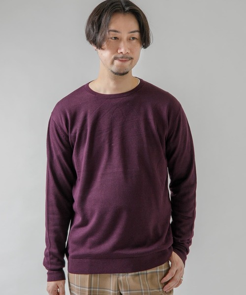 URBAN RESEARCH ROSSO MEN(アーバンリサーチロッソメン)の「『一部WEB限定カラー』『UR TECH』 ハイゲージクルーネックニット(ニット/セーター・メンズ・ネイビー/グレー系その他/ブラック/パープル系その他・LARGE/X-LARGE/MEDIUM)」の14枚目の写真