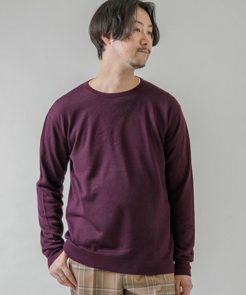 URBAN RESEARCH ROSSO MEN(アーバンリサーチロッソメン)の「『一部WEB限定カラー』『UR TECH』 ハイゲージクルーネックニット(ニット/セーター・メンズ・ネイビー/グレー系その他/ブラック/パープル系その他・LARGE/X-LARGE/MEDIUM)」の15枚目の写真