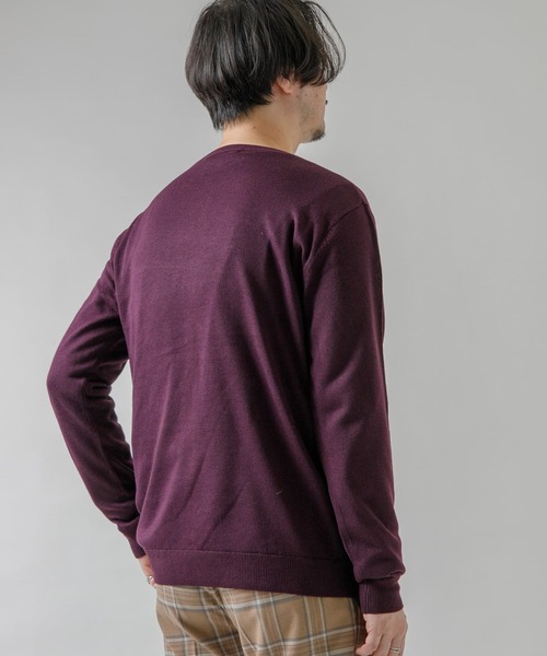 URBAN RESEARCH ROSSO MEN(アーバンリサーチロッソメン)の「『一部WEB限定カラー』『UR TECH』 ハイゲージクルーネックニット(ニット/セーター・メンズ・ネイビー/グレー系その他/ブラック/パープル系その他・LARGE/X-LARGE/MEDIUM)」の20枚目の写真