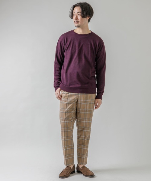 URBAN RESEARCH ROSSO MEN(アーバンリサーチロッソメン)の「『一部WEB限定カラー』『UR TECH』 ハイゲージクルーネックニット(ニット/セーター・メンズ・ネイビー/グレー系その他/ブラック/パープル系その他・LARGE/X-LARGE/MEDIUM)」の21枚目の写真