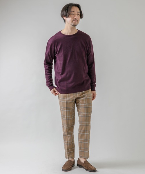 URBAN RESEARCH ROSSO MEN(アーバンリサーチロッソメン)の「『一部WEB限定カラー』『UR TECH』 ハイゲージクルーネックニット(ニット/セーター・メンズ・ネイビー/グレー系その他/ブラック/パープル系その他・LARGE/X-LARGE/MEDIUM)」の22枚目の写真