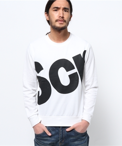 WEGO(ウィゴー)の「WEGO/BIGロゴプリントスウェット(スウェット・メンズ・ホワイト/ブラック・MEDIUM/LARGE)」の1枚目の写真