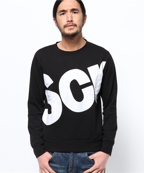 WEGO(ウィゴー)の「WEGO/BIGロゴプリントスウェット(スウェット・メンズ・ホワイト/ブラック・MEDIUM/LARGE)」の2枚目の写真