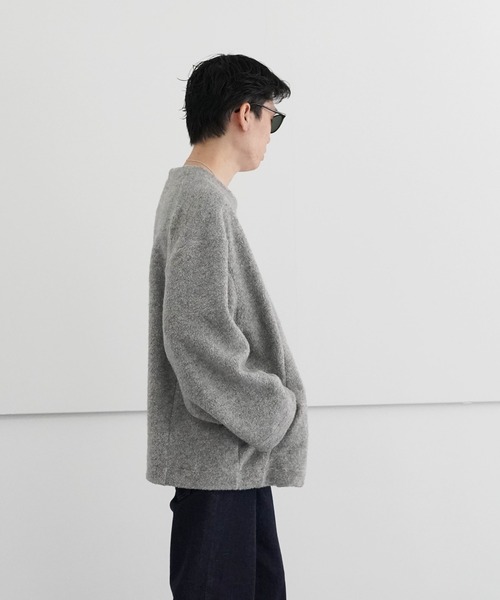 my beautiful landlet(マイビューティフルランドレット)の「my beautiful landlet PILE CREW NECK P/O(ニット/セーター・メンズ・ブラック/グレー・0/1)」の7枚目の写真