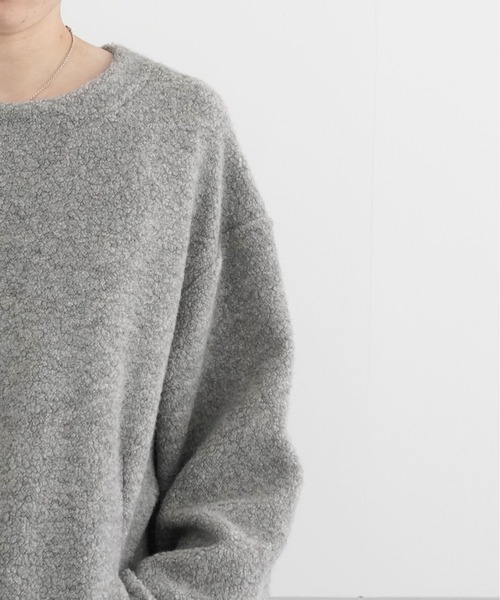 my beautiful landlet(マイビューティフルランドレット)の「my beautiful landlet PILE CREW NECK P/O(ニット/セーター・メンズ・ブラック/グレー・0/1)」の9枚目の写真