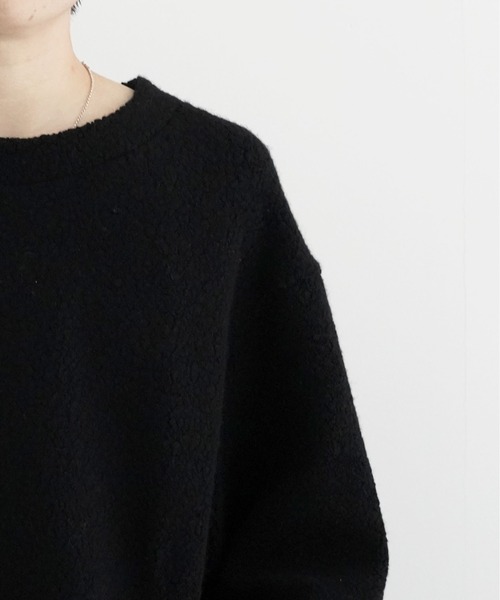 my beautiful landlet(マイビューティフルランドレット)の「my beautiful landlet PILE CREW NECK P/O(ニット/セーター・メンズ・ブラック/グレー・0/1)」の5枚目の写真