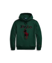 関税込 POLO RALPH LAUREN チェック フリースラインド フーディ リラックスド フィット ロゴ フリース フーディ （パーカー