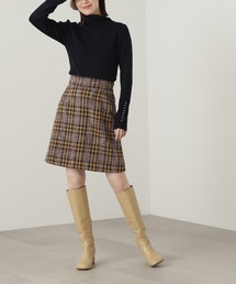 N.（N. Natural Beauty Basic） | ◆ツイードチェックミニスカート(スカート)