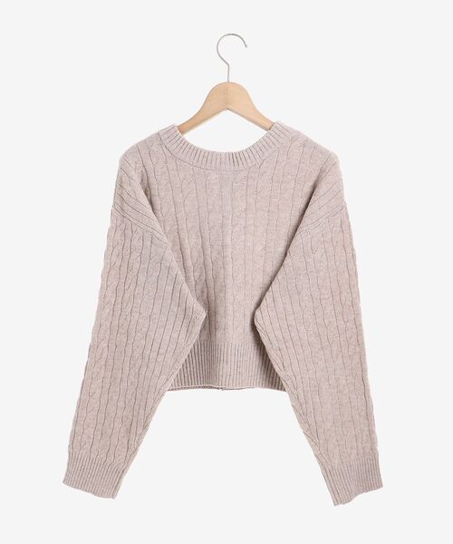 MAJESTIC LEGON（マジェスティックレゴン）の「2wayケーブルショートニットカーデ（カーディガン/ボレロ・レディース・ブラウン/ブラック/アイボリー・MEDIUM）」の17枚目の写真