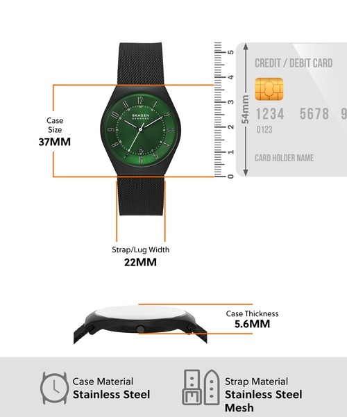 SKAGEN（スカーゲン）の「GRENEN SKW6857（アナログ腕時計・メンズ・ブラック・FREE）」の3枚目の写真