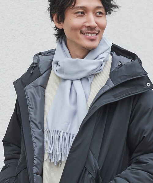 coen（コーエン）の「アクリル無地マフラー（マフラー・メンズ・ブラック/オレンジ/ライム/オリーブ/ライラック・FREE）」の4枚目の写真
