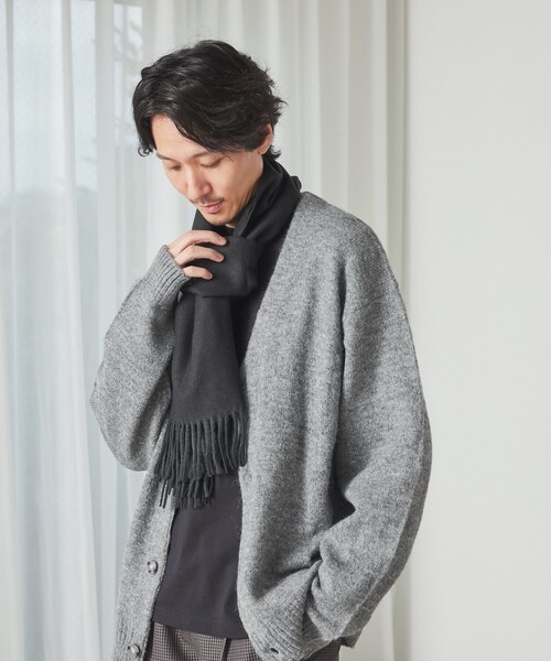 coen（コーエン）の「アクリル無地マフラー（マフラー・メンズ・ブラック/オレンジ/ライム/オリーブ/ライラック・FREE）」の9枚目の写真