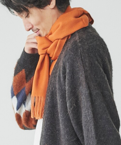 coen（コーエン）の「アクリル無地マフラー（マフラー・メンズ・ブラック/オレンジ/ライム/オリーブ/ライラック・FREE）」の14枚目の写真