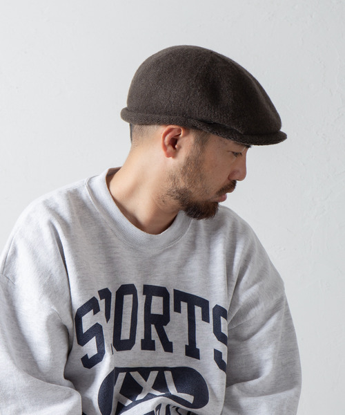 RACAL（ラカル）の「Wool Knit Hunting / ウールニットハンチング（ハンチング/ベレー帽・メンズ・ブラウン/ブラック/グレー/オフホワイト・FREE）」の4枚目の写真