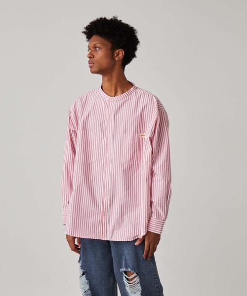and wander アンドワンダー dry ox no collar shirt (W)