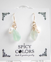 tone（トーン）の「SPICY COLORS/フローライト原石のツインピアス（ピアス（両耳用）・レディース）」