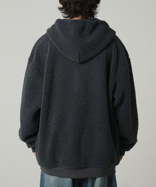 MASONPRINCE(メイソンプリンス)の「フェイクボアロゴ刺繍フロントZIPパーカー WT4084【MASONPRINCE】(ブルゾン・メンズ・ブラウン/ベージュ/ブルーグレー・L/M/S)」の16枚目の写真
