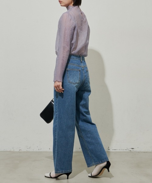 Aunt Marie's（アントマリーズ）の「シアープリーツヨウリュウトップス（シャツ/ブラウス・レディース・ライトグリーン/ホワイト/パープル/ブラック・FREE）」の15枚目の写真