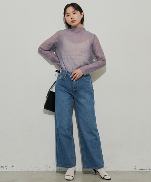 Aunt Marie's（アントマリーズ）の「シアープリーツヨウリュウトップス（シャツ/ブラウス・レディース・ライトグリーン/ホワイト/パープル/ブラック・FREE）」の12枚目の写真